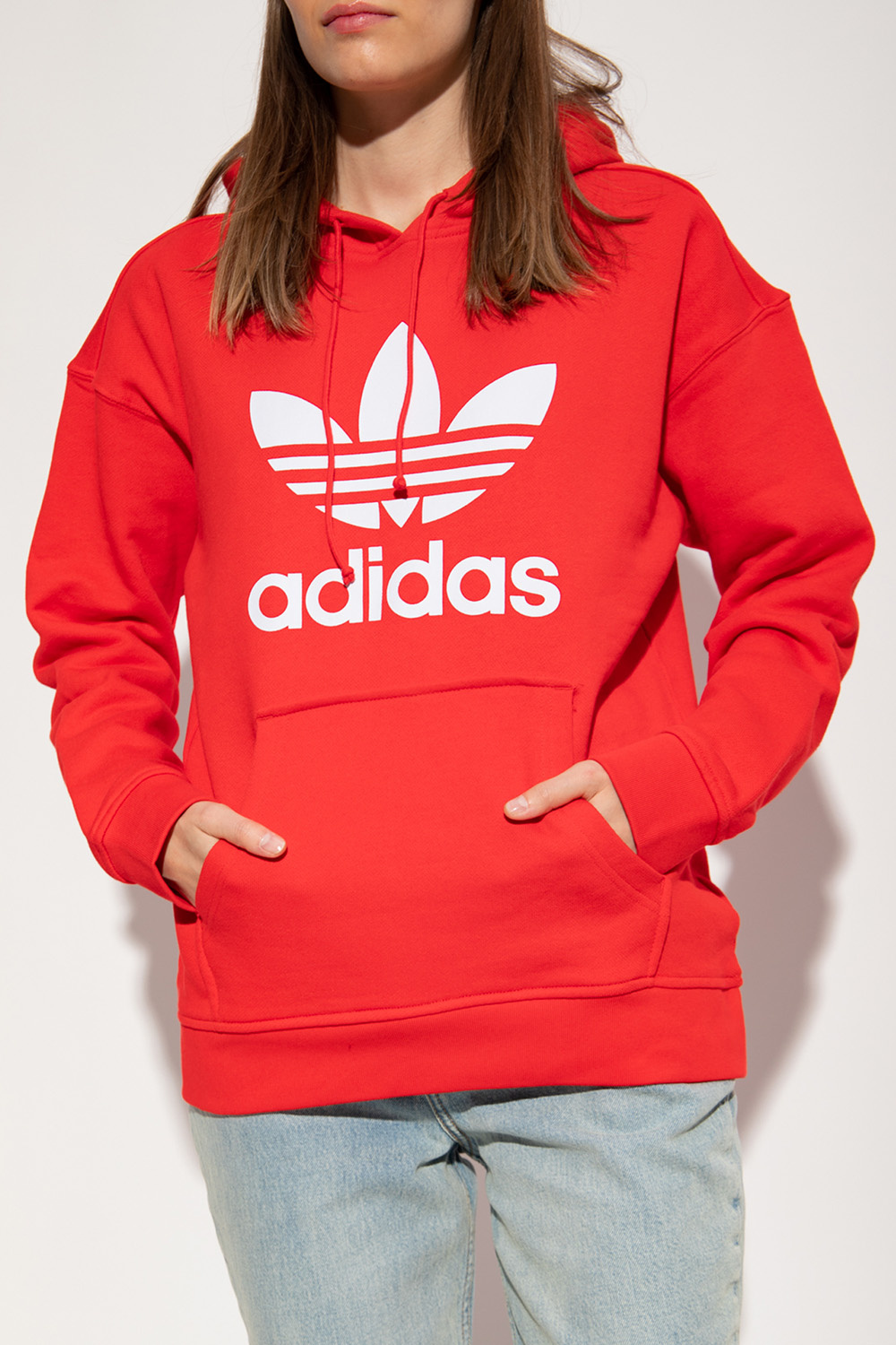 Adidas red jumper womens online